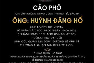 Vô cùng thương tiếc anh Huỳnh Đăng Hổ – Người con ưu tú của đại gia đình Hòa Vang